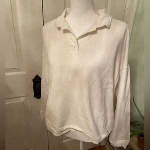 American Eagle Cropped Polo Sweatshirt